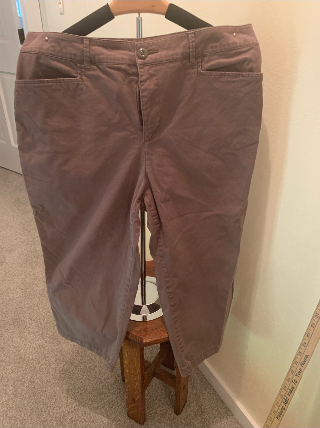 Croft & Barrow Taupe Brown Bermuda Capris